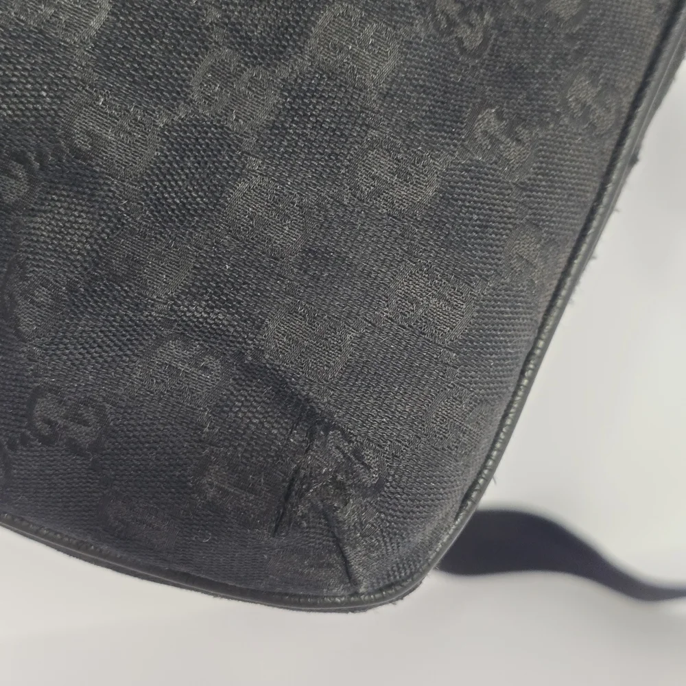 Gucci Black GG Monogram Canvas Crossbody Bag FAIR - Picture 6 of 15